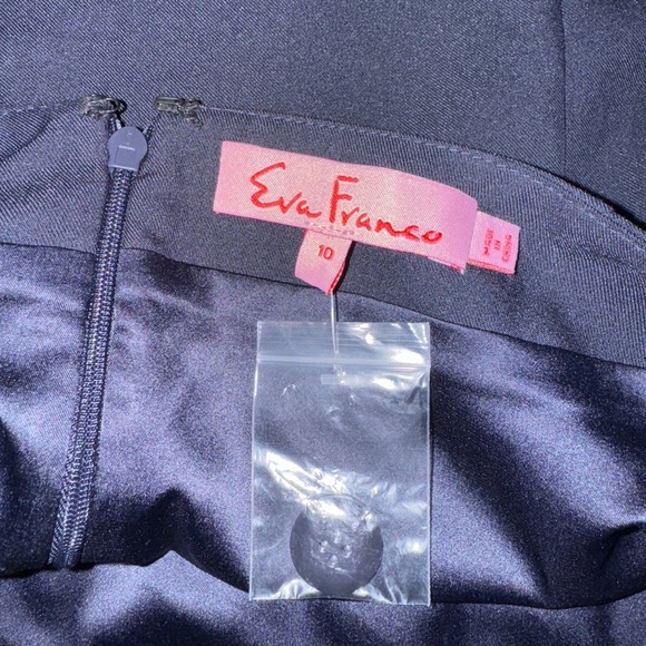 EVA FRANCO NAVY BLUE TAILORED MINI SKIRT SZ 10 NWT - Picture 7 of 9
